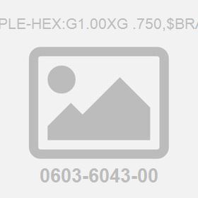 Nipple-Hex:G1.00Xg .750,$Brass